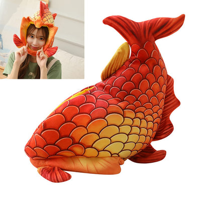 XIYUAN funny fish head hat- fish costume hat-Sea Animal Hats - Costume Hats -Funny Fun and Crazy Hats in Many Styles Red