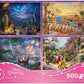 Ceaco - Thomas Kinkade Disney Princess - 4 Pack 500 Piece Jigsaw Puzzles