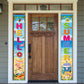 Hello Summer Porch Sign, 2 Pcs Beach Pool Hawaiian Luau Door Banners, 71 x 12 Inch