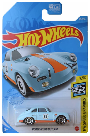 Hot Wheels Porsche 356 Outlaw, [blue] 171/250 Speed Graphics 7/10