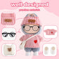 Ciunura Doll Clothing for Labubu, Premium Outfits for Labubu Dressing up, Handcrafted Crochet Doll Accessories for Labubu with Sweater, Hat, Glasses