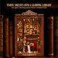 DIY Book Nook Kit with LED Lights | 3D Puzzles for Adults & Teens, Miniatures and Model Building Kits for Bookshelf Decor, Relaxing & Unique Gift