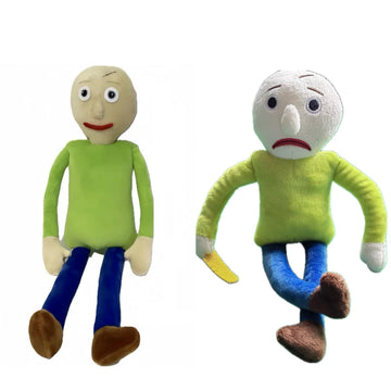 SUJN ART 2PCS Baldi Plush and Angry Baldi Plush,Stuffed Figure Pillow for Horror Game Fans for Room Decor