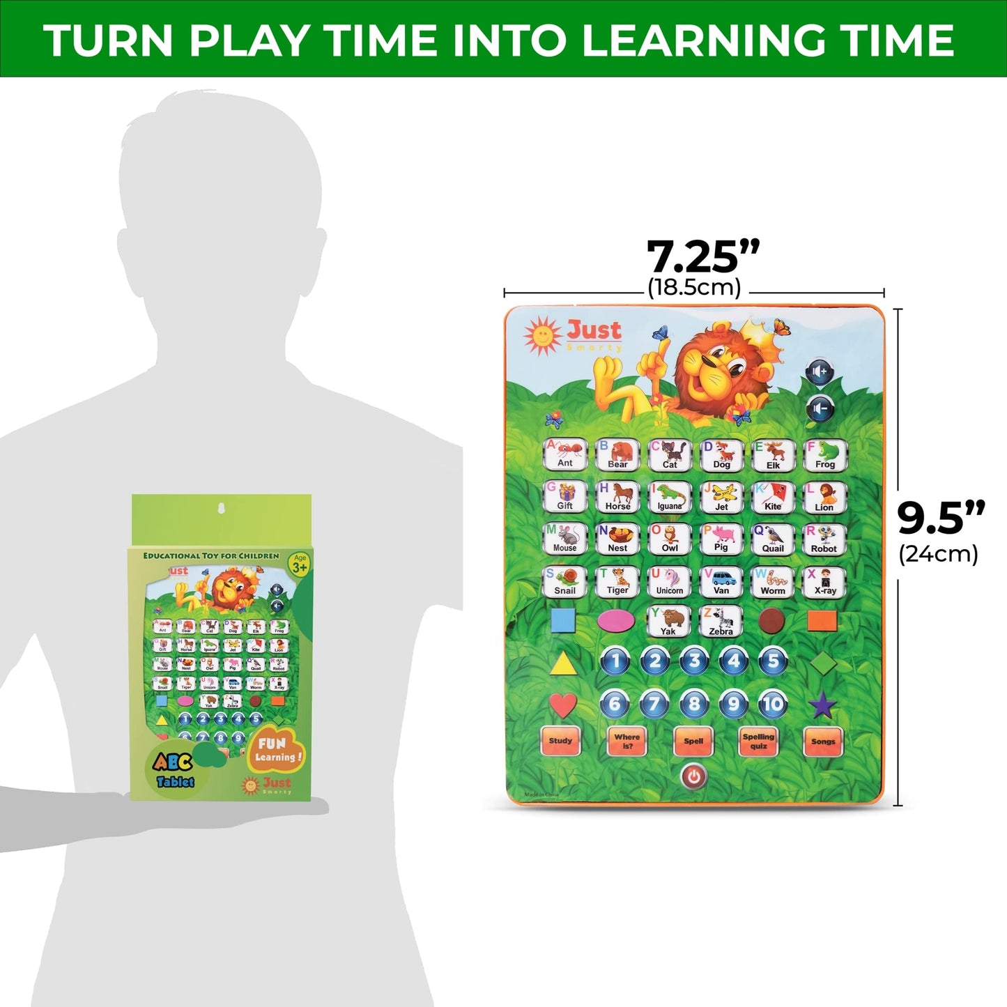 Just Smarty Alphabet Tablet for Kids Age 3 4 5 Year Old Boys & Girls