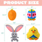 JOYIN 2 PCS Easter Stuffed Animal Plush Hiding Bunny Chick, Floppy Rabbit Ear Chick Wing Plushie with Zipper, Hide Carrot Egg Pillow, Reversible