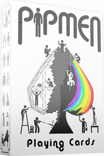 Unique Playing Cards, White Deck of Cards, Cool Pipmen Cards with Free Card Game eBook, Premium Poker Cards, Unique Kids Playing Cards for Children