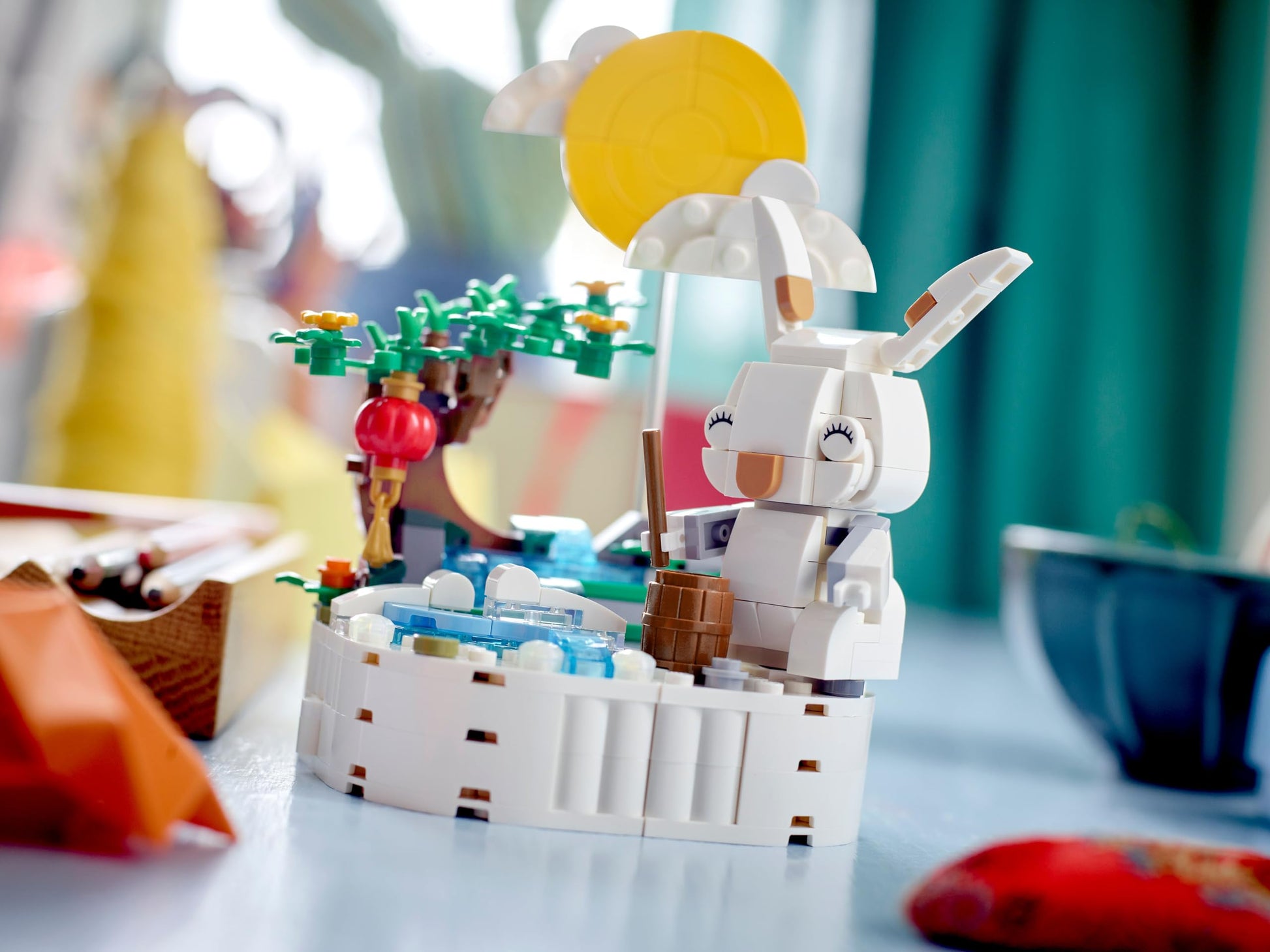 LEGO Jade Rabbit Building Toy Set, Fun Bunny Display Piece or Family Building Activity, Small Animal Toy for Boys and Girls, Great Gift for Kids Ages