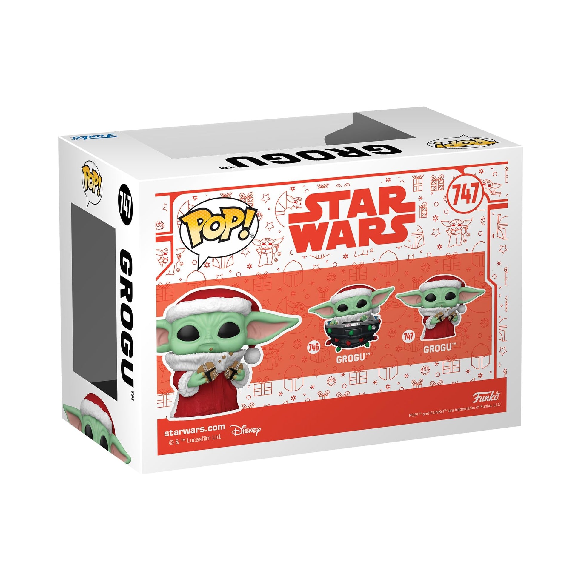 Funko POP! Star Wars: The Mandalorian Holiday - Grogu (Santa) - The Child - Baby Yoda - Collectable Vinyl Figure - Gift Idea - for Kids & Adults