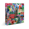 eeBoo 1000 Piece Puzzle - London Life Jigsaw Puzzle for Adults, Square 23" x 23" Made with Recycled Board & Vegetable-Based Ink