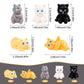 jrootouh 20 Pcs Mini Resin Cat Tiny Animal Miniature Figures for DIY Garden Dollhouse Animals Accessories Micro Landscape Aquarium Party Decor