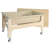 Wood Designs Multipurpose Sand & Water Sensory Center with Clear 9" D Tub & Lid, Constructed from 100% Plywood, Activity Table for Kids, Classroom