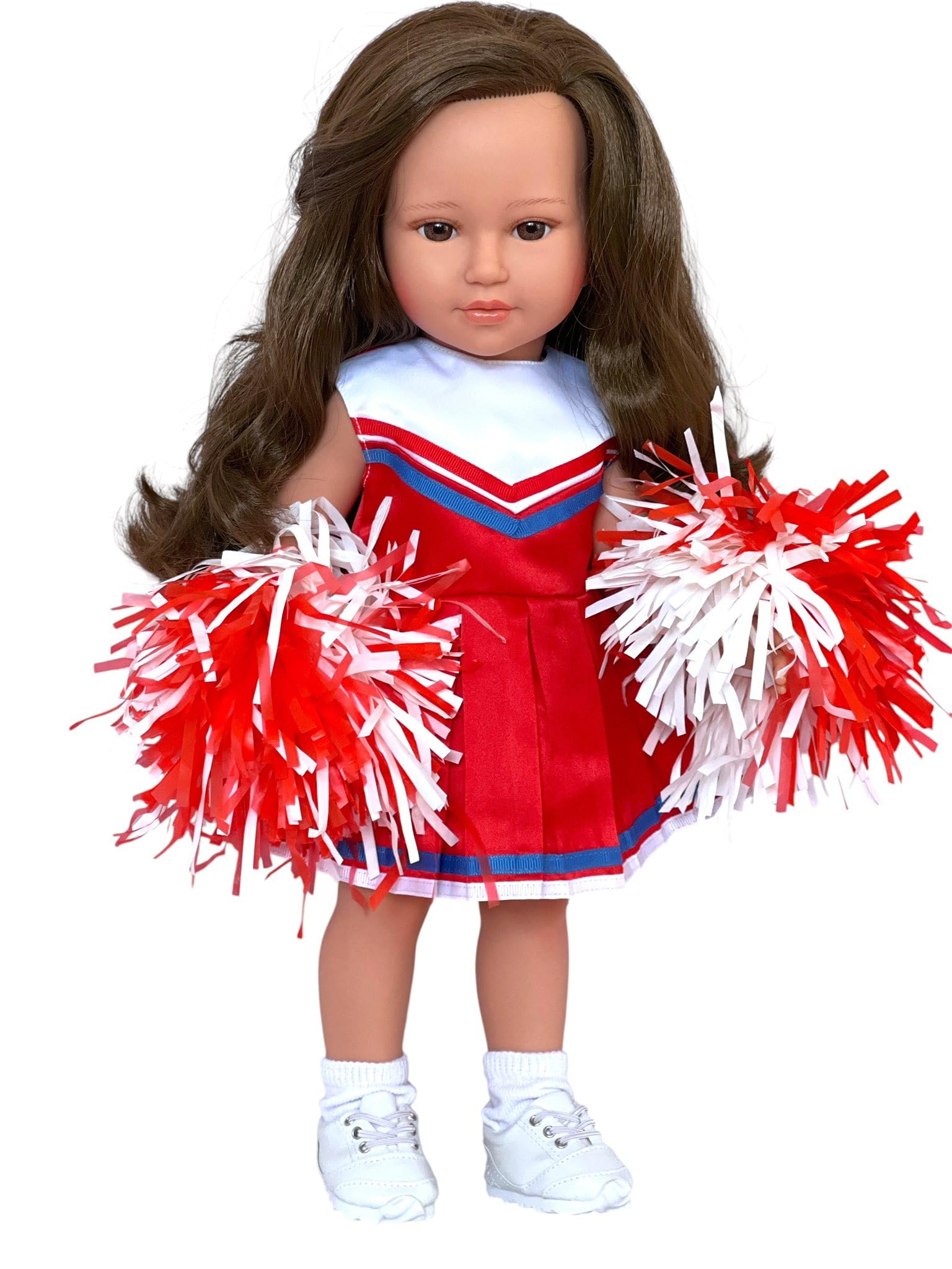 MBD Red Cheerleader Outfit Fits 18 Inch Girl Dolls- Fashion Doll Clothes