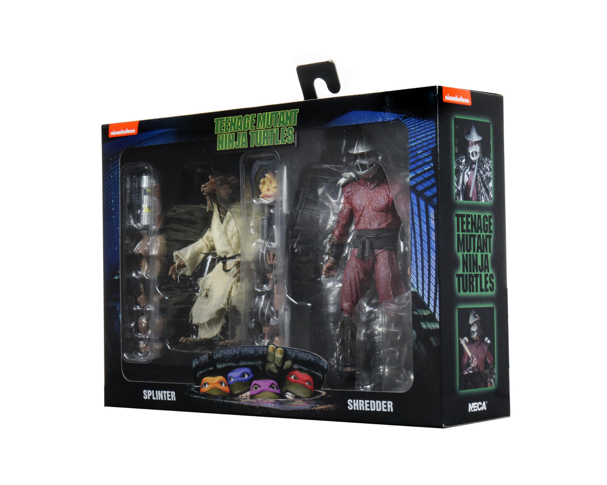 NECA - Teenage Mutant Ninja Turtles (1990 Movie) -7” Scale-Action Figure - Splinter and Shredder 2 Pack