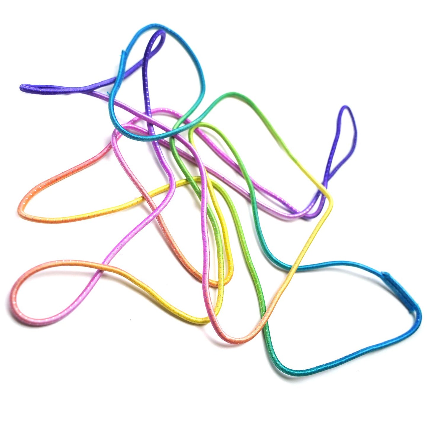 Rainbow Chinese Jump Ropes Bundle Pack for Kids 2 Pack Jump Ropes Outdoor Indoor Play with 2 GosuToys Stickers