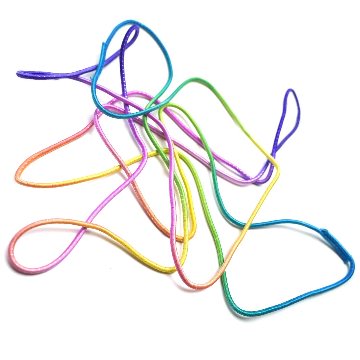 Rainbow Chinese Jump Ropes Bundle Pack for Kids 2 Pack Jump Ropes Outdoor Indoor Play with 2 GosuToys Stickers
