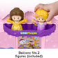 Fisher-Price Little People Toddler Toy Disney Princess Pull-Along Musical Carriage Playset with Figures for Pretend Play Kids Ages 18+ Months