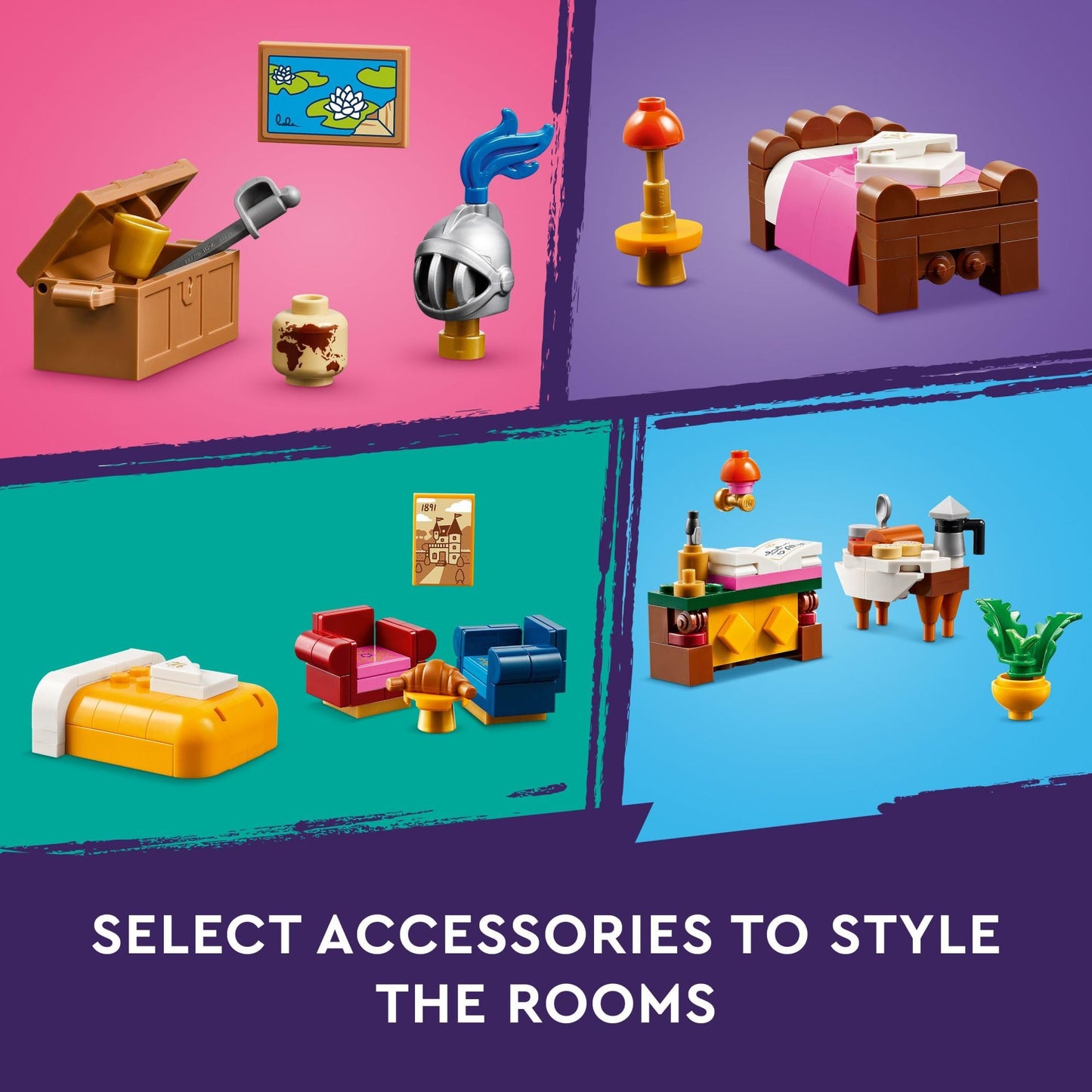 LEGO Friends Castle Bed and Breakfast Hotel Building Toy - Pretend Play Toy Figures & Playsets for Girls & Boys, Ages 12+ Years - Gift for Kids