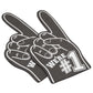 Okuna Outpost Black Foam Fingers - 9 x 17.5 in, 2 Pack - Number One Foam Finger for Sports Props & Football Party Favors