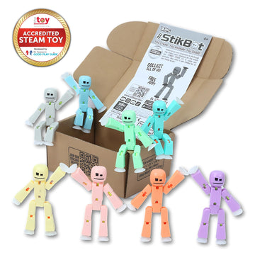 Zing Stikbot 8 Pack - Pastel Special : Collectable Figures, Create Stop Motion Animation, for Ages 4 and Up