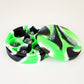 FanRoll Silicone Round Dice Case: Green/Black/White, Role Playing Game Dice Accessories for Dungeons and Dragons