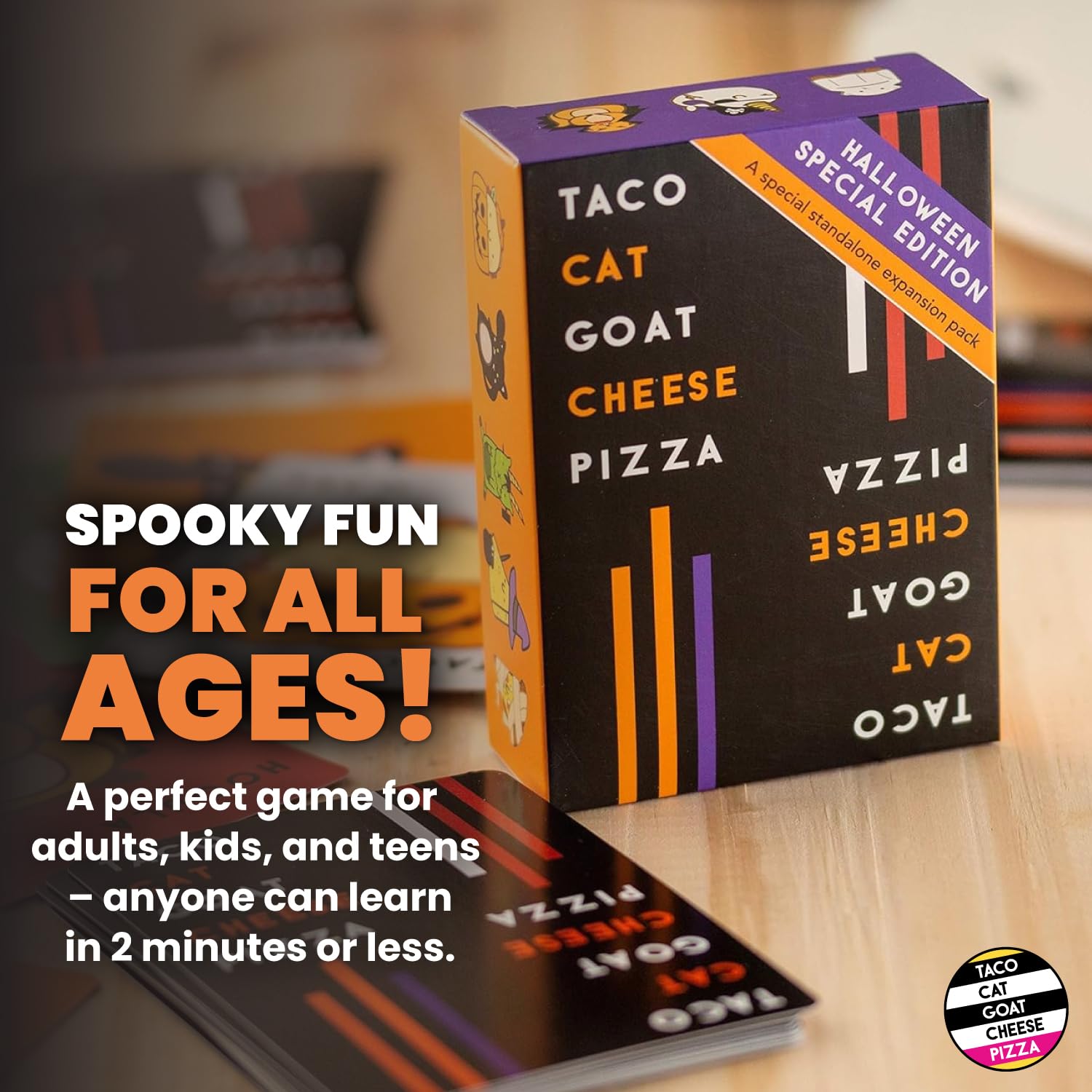 Taco Cat Goat Cheese Pizza Halloween Edition Wildly Spooky Card Game for Family Game Night | Easy to Play 15 Minute Rounds | Fun for Kids, Teens