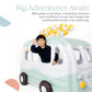PLAYSMOL Inflatable Camper Van Kids Play Tent with Surfboard, Indoor Pop-Up Playhouse for Toddlers & Kids, Pretend Play Toy, Easy Inflate PVC