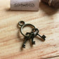 Dollhouse Miniature Key, 1:6 Scale Tiny Key Pendants, Set of Three Skeleton Keys, Miniatures Metal Keys, for Dollhouse Miniature Making Crafts (5PCS)