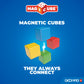 Geomag Magicube 8pcs Magnetic Blocks - Magnetic Building Blocks for Toddlers 1-3, Montessori Toys for 1+ Year Old, Autism Sensory Product, Magnets