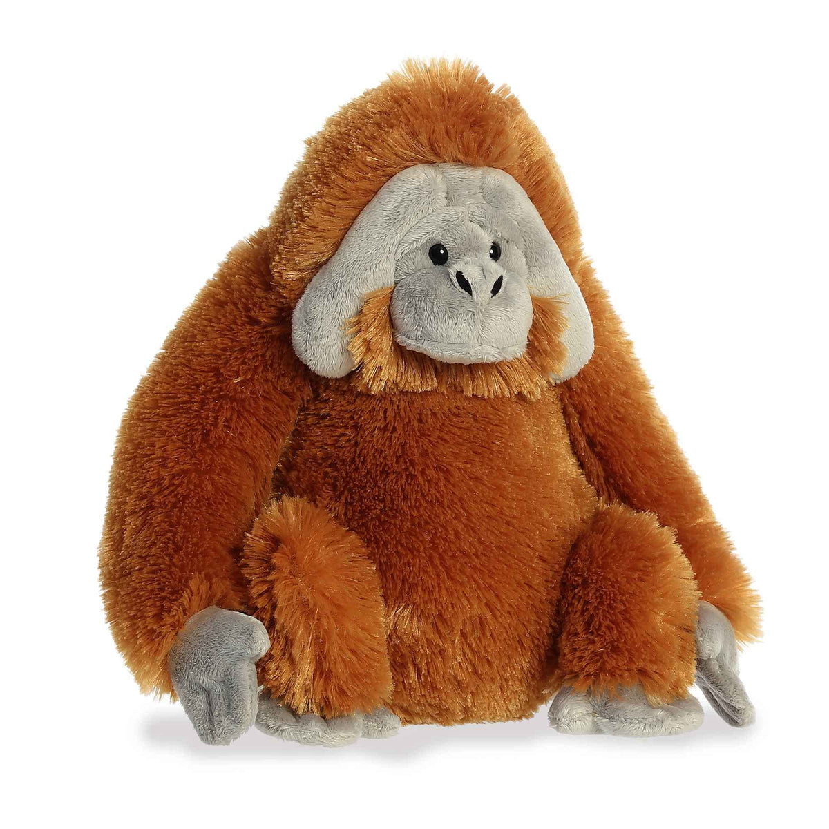 Aurora® Huggable Destination Nation™ Orangutan Stuffed Animal - Global Exploration - Learning Fun - Orange 12 Inches