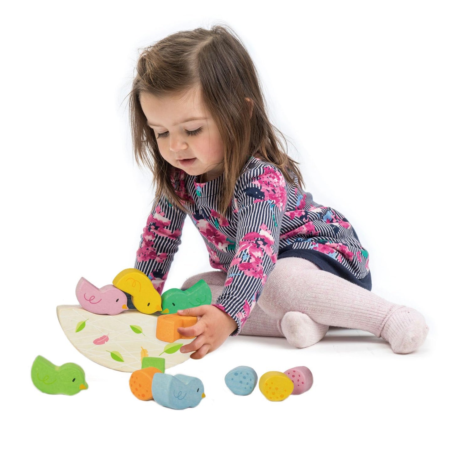 Tender Leaf Toys - Rocking Baby Birds - 12 Piece Balance Toy - STEM Toy - Early Learning to Develop Strategic Thinking and Fine Motor Skills - Wooden