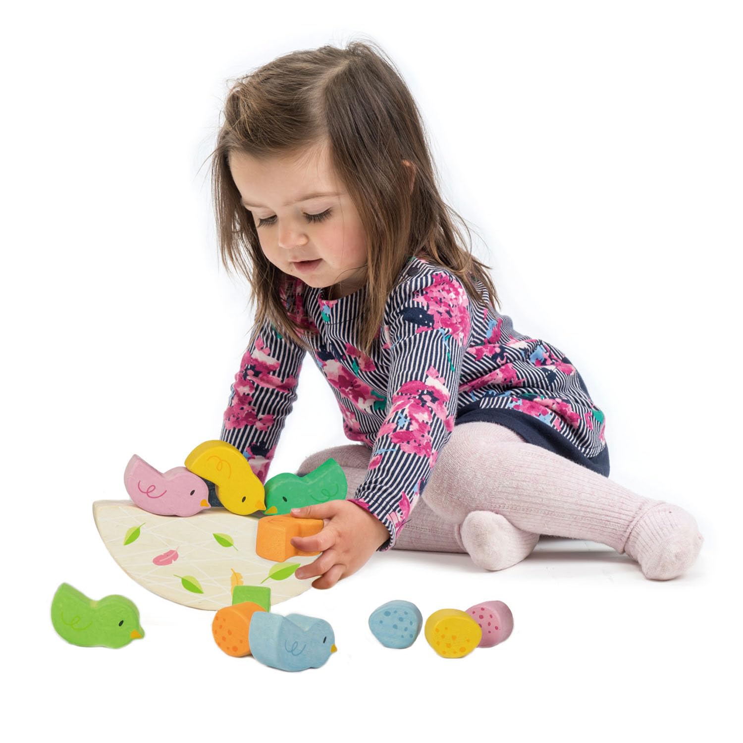 Tender Leaf Toys - Rocking Baby Birds - 12 Piece Balance Toy - STEM Toy - Early Learning to Develop Strategic Thinking and Fine Motor Skills - Wooden