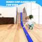 16FT Flexible Race Track with 4 Cars - DIY Car Ramp Track for Jumps, Loops, Ramps - Portable Roll-Up Dual Racetrack for Indoor Outdoor Play, Ages 3+