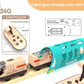 Electric Train for Wooden Track, Remote Control Train Toy, Motorized Train and Tunnel with Voice & Lights Effect, Battery Operated Locomotive Train
