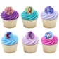 DecoPac My Little Pony Rings, 24 Cupcake Toppers Featuring 6 Designs, Food Safe Cake Decorations For Birthday, Party, Celebration - 24 Pack