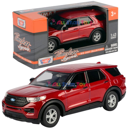 Motormax 2022 Ford Explorer Rapid Red 1/43 Small Size 4.5 inch Diecast Model 79703