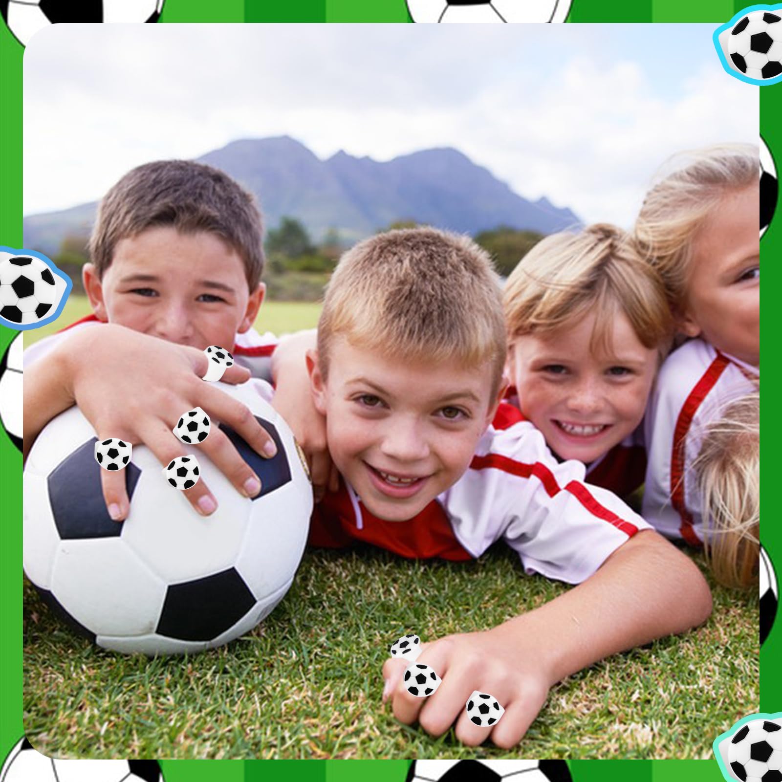 30pcs Soccer Cupcake Toppers Sports Cupcake Toppers Picks for Kids Baby Shower Sport Theme Party Decorations Supplies(Soccer)