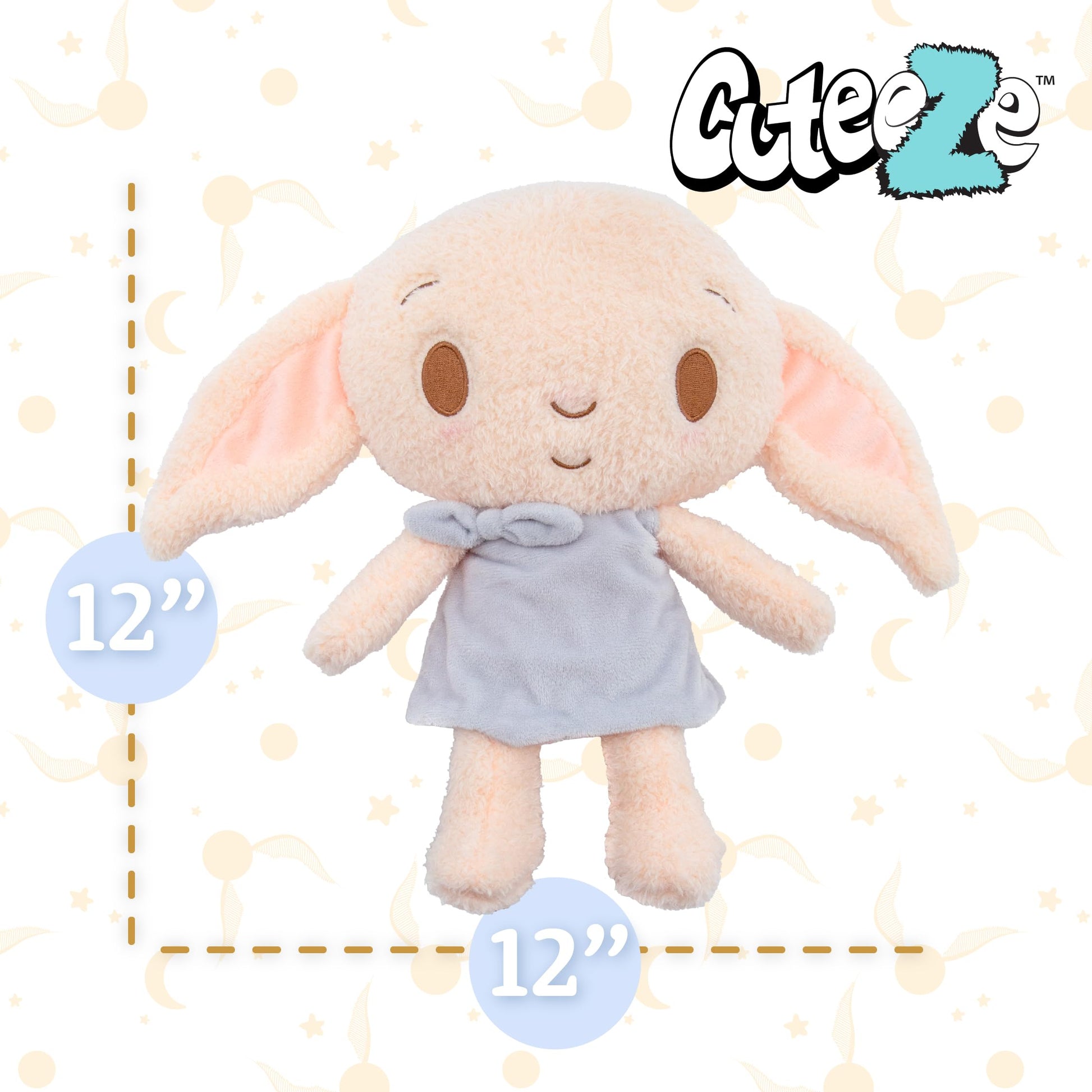 Kids Preferred Harry Potter Cuteeze Dobby The House Elf Stuffed Animal Plush Toys Soft Cuddle Plushie Gifts for Baby and Toddler Boys and Girls - 12