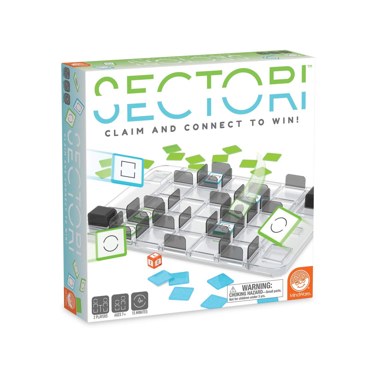 Sectori Strategy Board Games for 2 Players for Family Night or for Kids and Adults Ages 7+