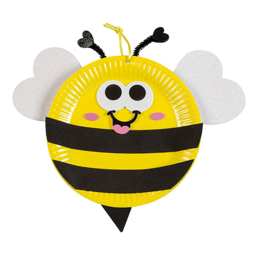 Fun Express Paper Plate Bee Sign Craft Kit - Makes 12