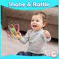 Playkidiz Rattle & Sensory Teether Toys for Babies, Multicolour Soft Teething Tube, Easy to Clean, Developmental Baby Toys 0-6 Months
