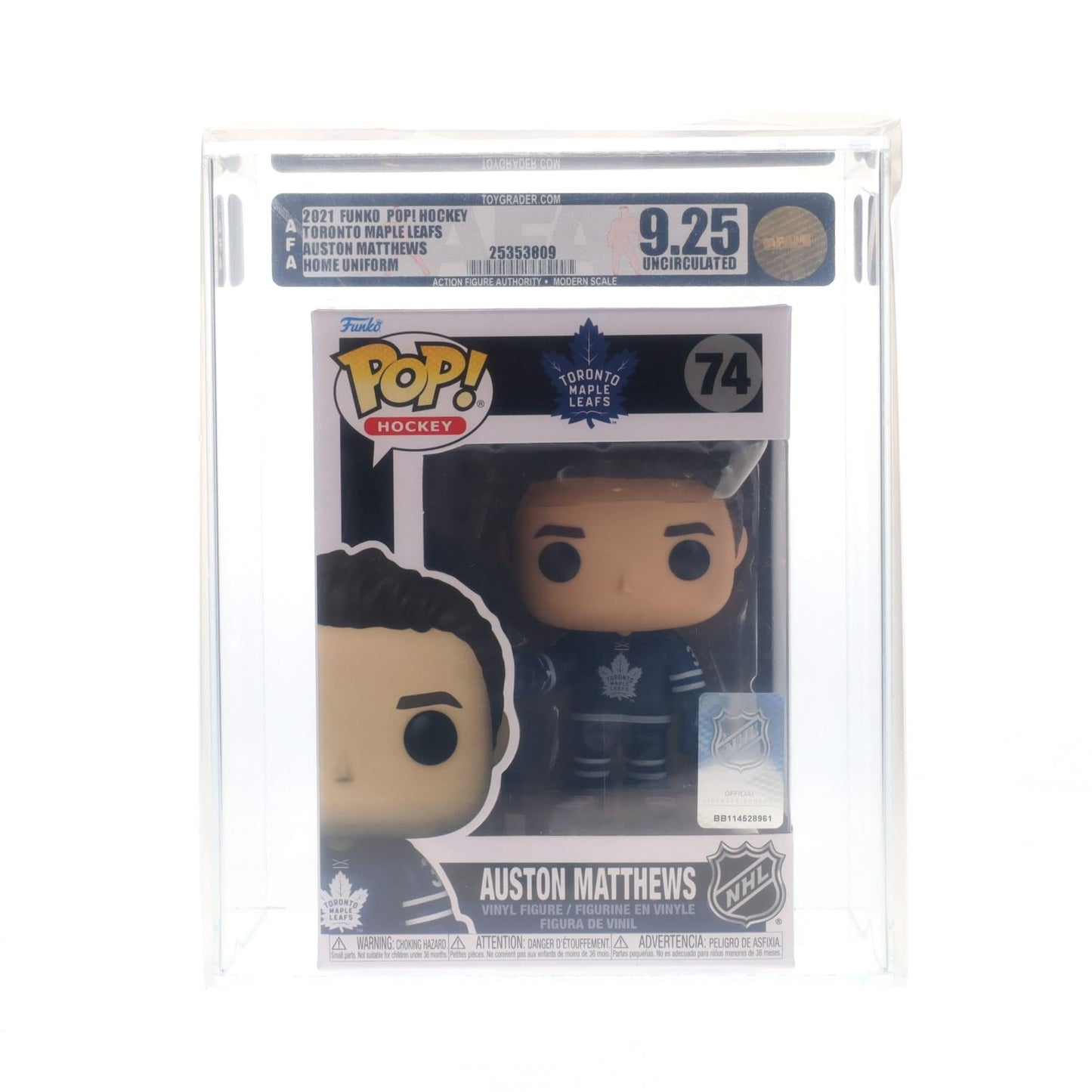 Funko Toronto Maple Leafs NHL POP Vinyl Figure | Auston Matthews (Home Uniform) | Rated AFA 9.25