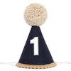 RSOLIET Blue 1st Birthday Hat - 1st Birthday Party Decoration A deep blue party crown Baby's 1st birthday cake smash decoration (1st)