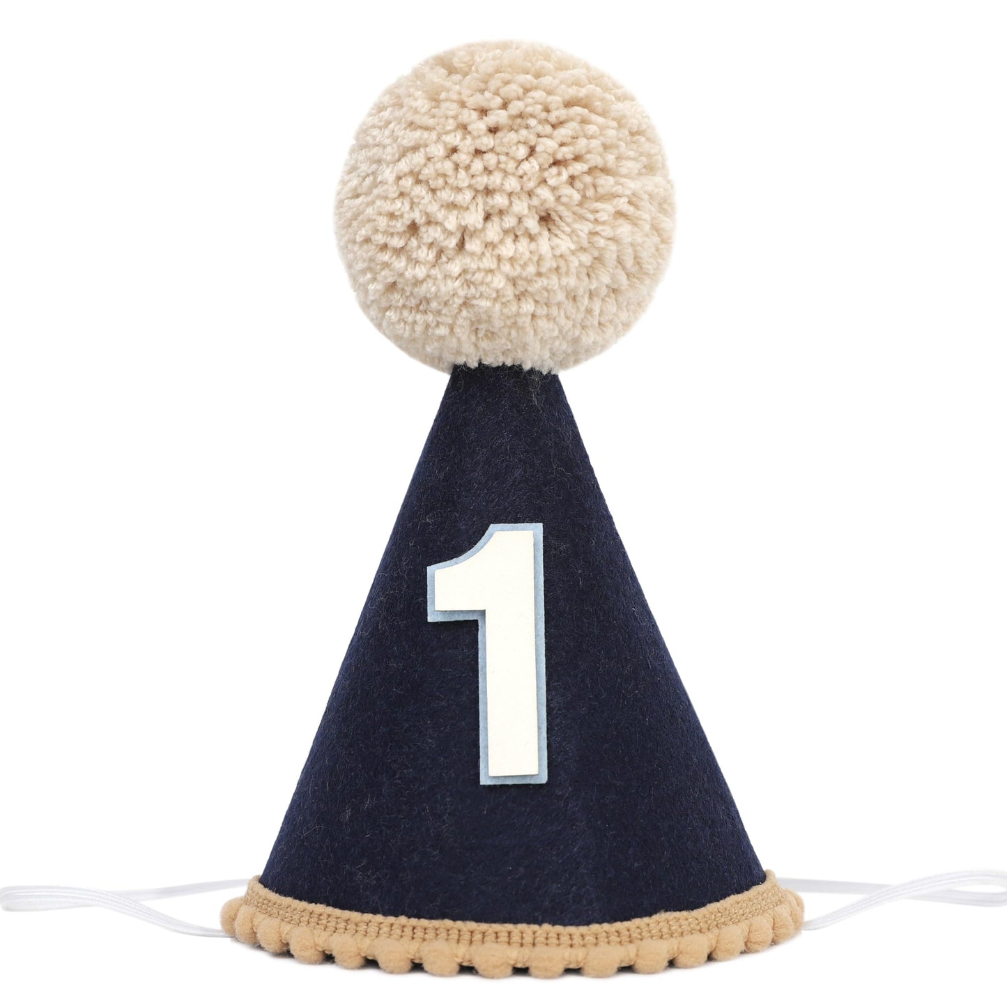 RSOLIET Blue 1st Birthday Hat - 1st Birthday Party Decoration A deep blue party crown Baby's 1st birthday cake smash decoration (1st)
