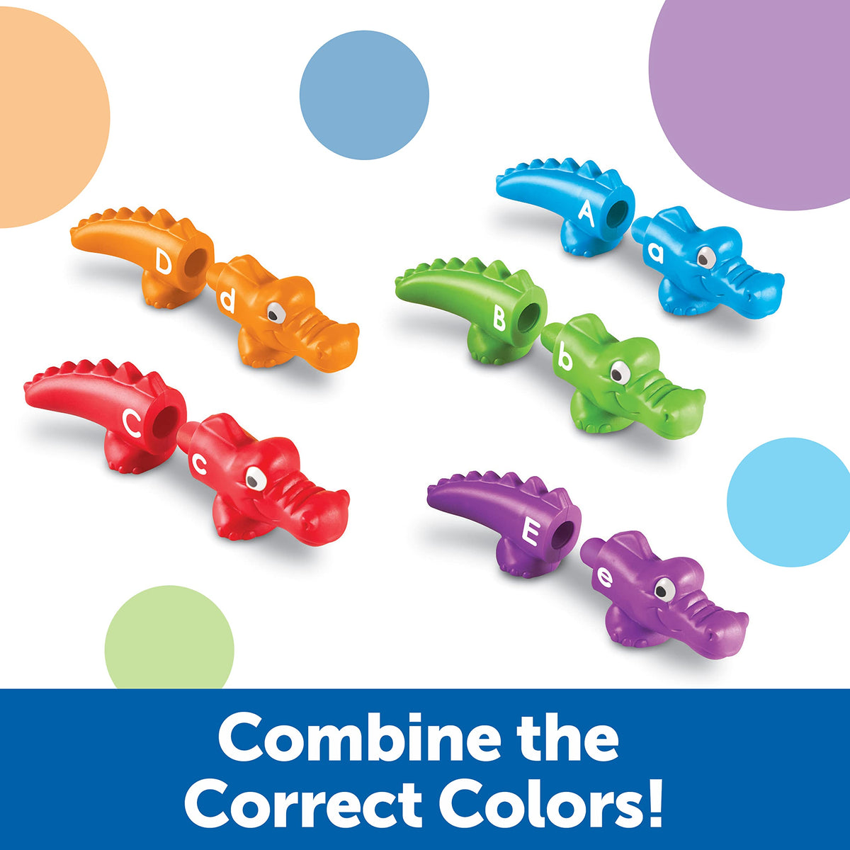 Learning Resources Snap-n-Learn Alphabet Alligators - Toddler Toys, Preschool ABC Activities, Fine Motor Skills, Alphabet Manipulatives, Phonetics and