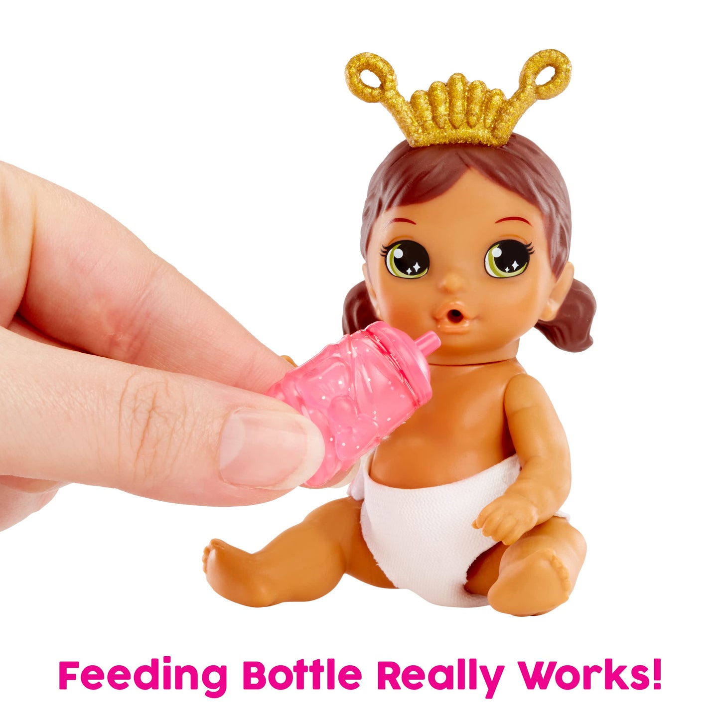 Baby Born Surprise Small Dolls Series 7 4" - Unwrap Surprise Collectible Baby Doll with 3 Water Surprises, Garden-Themed Outfit, Color Change Diaper
