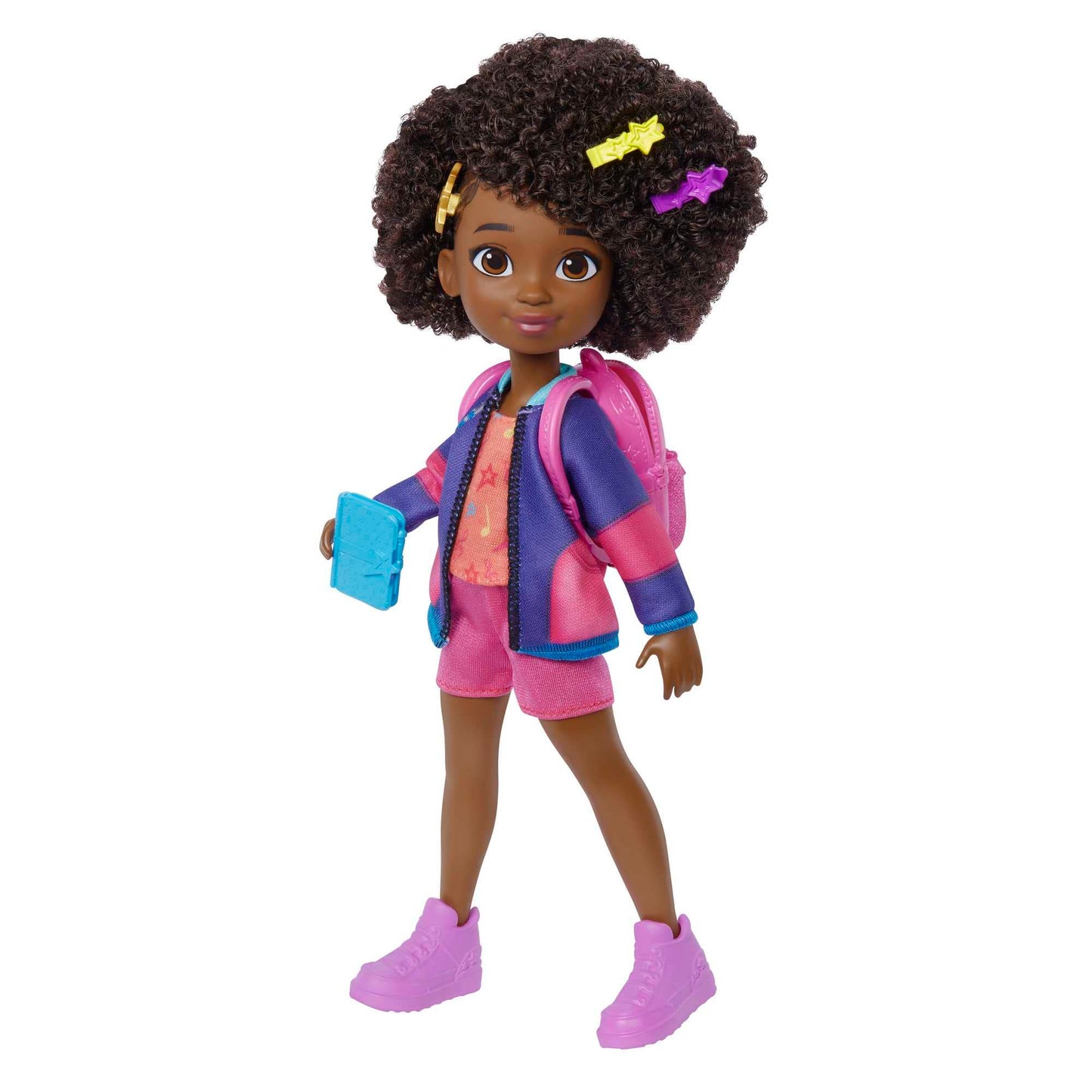Mattel Karma's World Fashion Pack with Karma Grant Doll, Clothes & Accessories, From School to Stage Set with 14 Pieces, Dark Brown Hair