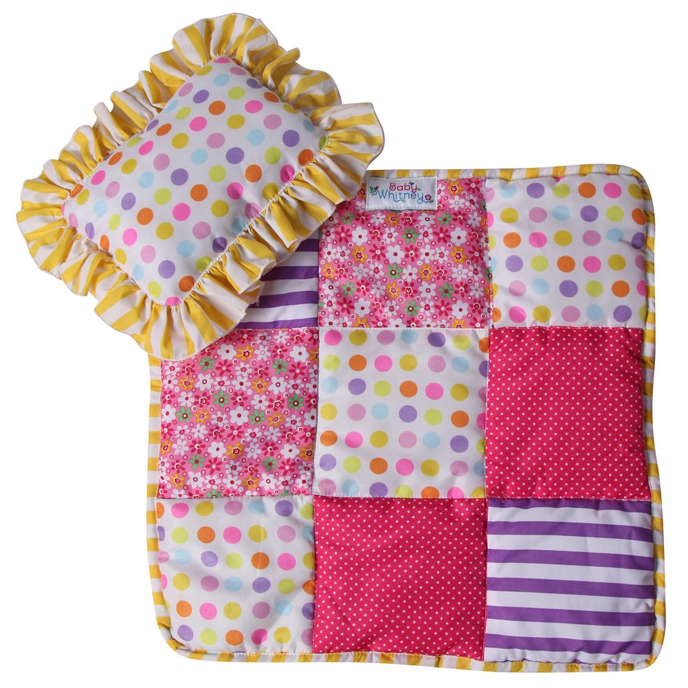 Whitney Patchwork Quilt and Pillow - Baby Doll Bedding Set | American Girl Doll