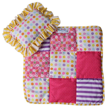 Whitney Patchwork Quilt and Pillow - Baby Doll Bedding Set | American Girl Doll