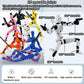 BVVLI T13 Action Figure Set, 10PCS Robot 3D Printed Toys Lucky Titan 13 Action Figure with Multiple Accessories, Dummy 13 Multi-Jointed Movable, Gifts