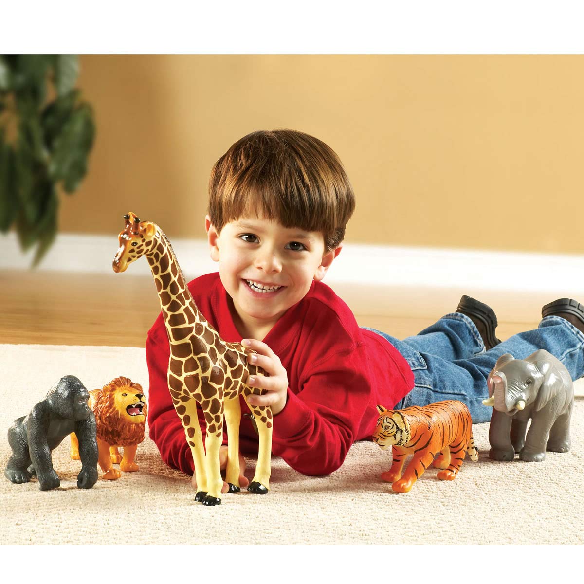 Learning Resources Jumbo Animals Including Pets, Jungle Animals, Farm Animals and Ocean Animals - 24 Pieces